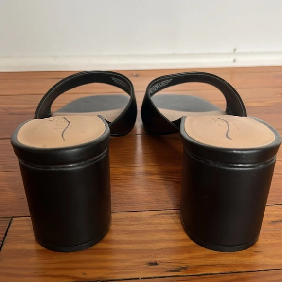 LOFT Open Toe Block Heel Mule Sandals in Black - Size 8.5 - Picture 9 of 12